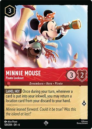 Minnie Mouse - Pirate Lookout (120/204) [Azurite Sea] | Grognard Games