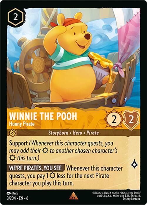 Winnie the Pooh - Hunny Pirate (3/204) [Azurite Sea] | Grognard Games