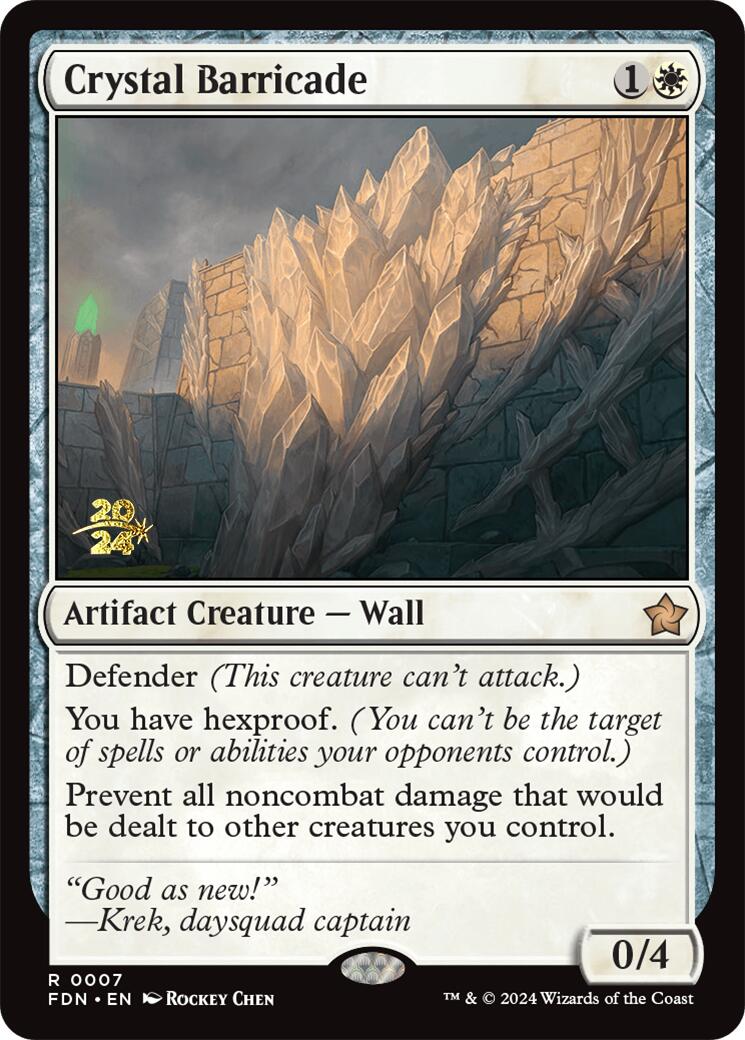 Crystal Barricade [Foundations Prerelease Promos] | Grognard Games