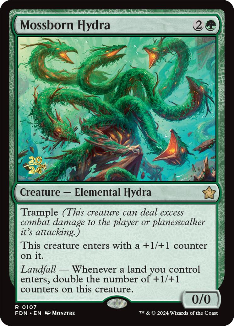 Mossborn Hydra [Foundations Prerelease Promos] | Grognard Games