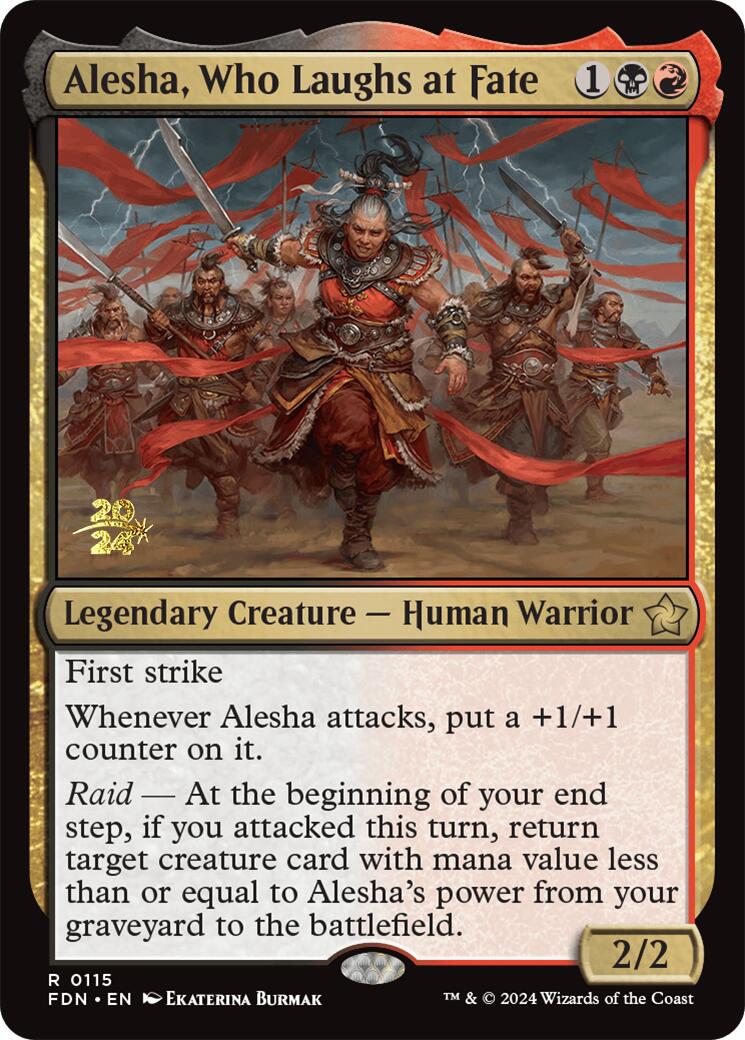 Alesha, Who Laughs at Fate [Foundations Prerelease Promos] | Grognard Games