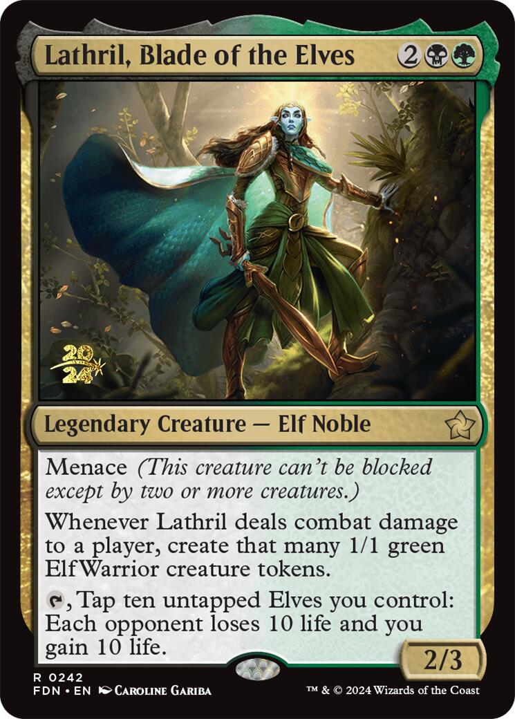 Lathril, Blade of the Elves [Foundations Prerelease Promos] | Grognard Games