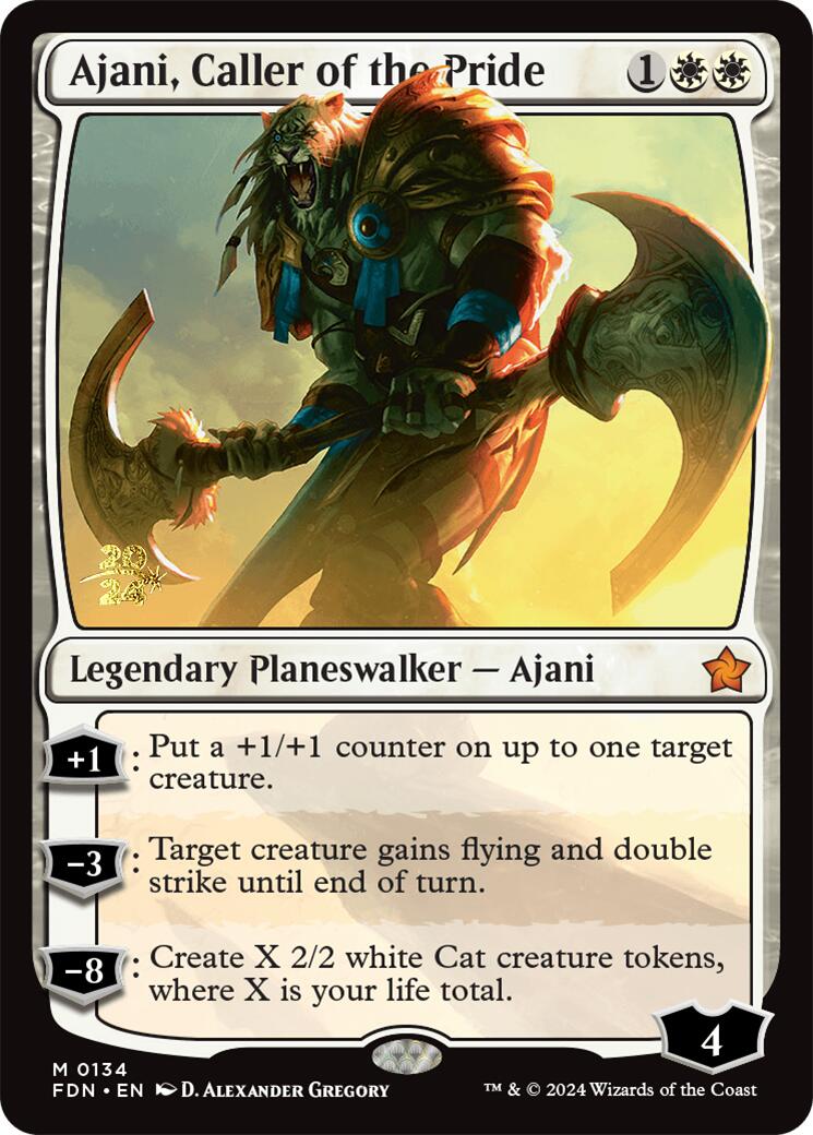 Ajani, Caller of the Pride [Foundations Prerelease Promos] | Grognard Games