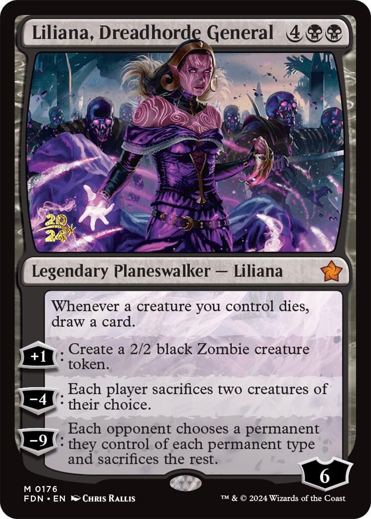 Liliana, Dreadhorde General [Foundations Prerelease Promos] | Grognard Games