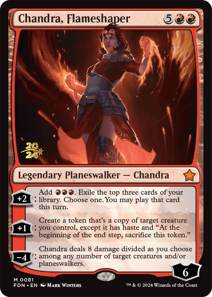 Chandra, Flameshaper [Foundations Prerelease Promos] | Grognard Games