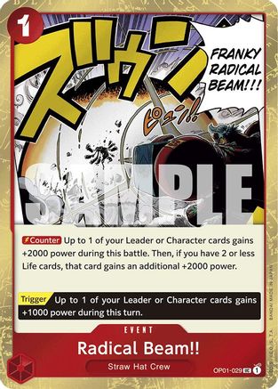 Radical Beam!! (Jolly Roger Foil) (OP01-029) - Premium Booster -The Best- Foil | Grognard Games