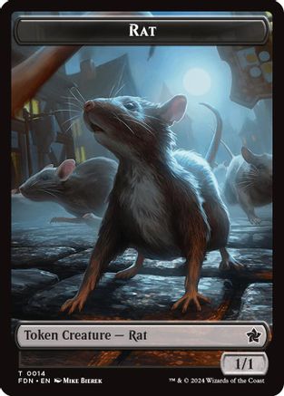 Rat // Zombie Double-Sided Token (FDN-14 // 15) - Foundations | Grognard Games