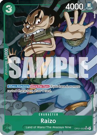 Raizo (Full Art) (OP01-052) - Premium Booster -The Best- Foil | Grognard Games