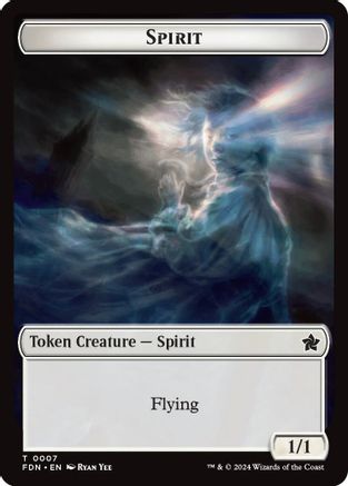 Spirit // Cat (0001) Doubled-Sided Token (FDN-1 // 7) - Foundations Foil | Grognard Games