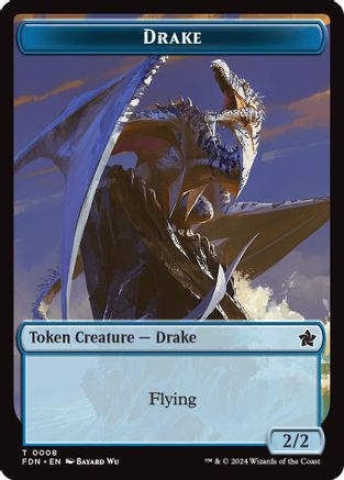 Drake // Goblin Doubled-Sided Token (FDN-8 // 18) - Foundations Foil | Grognard Games