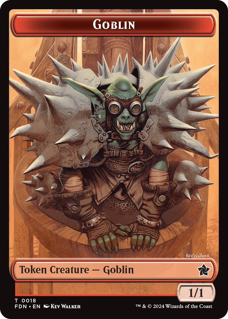 Drake // Goblin Doubled-Sided Token [Foundations Tokens] | Grognard Games