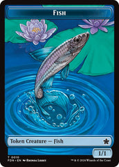 Faerie // Fish Doubled-Sided Token [Foundations Tokens] | Grognard Games