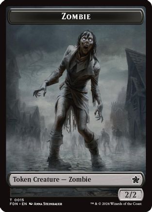 Zombie // Goblin Doubled-Sided Token (FDN-15 // 21) - Foundations Foil | Grognard Games