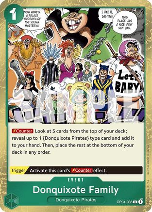 Donquixote Family (Jolly Roger Foil) (OP04-036) - Premium Booster -The Best- Foil | Grognard Games