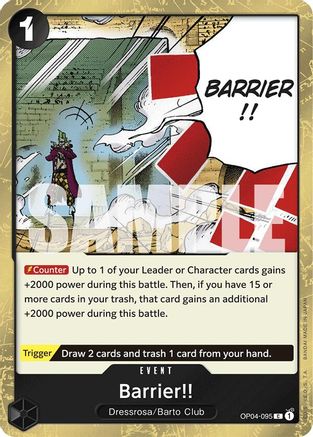 Barrier!! (Jolly Roger Foil) (OP04-095) - Premium Booster -The Best- Foil | Grognard Games