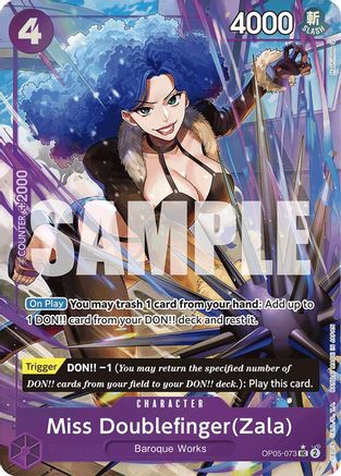 Miss Doublefinger(Zala) (Full Art) (OP05-073) - Premium Booster -The Best- Foil | Grognard Games