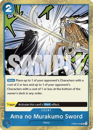 Ama no Murakumo Sword (Jolly Roger Foil) (OP06-056) - Premium Booster -The Best- Foil | Grognard Games