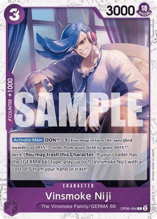 Vinsmoke Niji (OP06-064) (Jolly Roger Foil) (OP06-064) - Premium Booster -The Best- Foil | Grognard Games