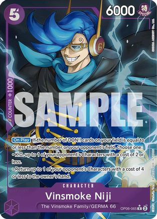 Vinsmoke Niji (OP06-065) (Alternate Art) (OP06-065) - Premium Booster -The Best- Foil | Grognard Games