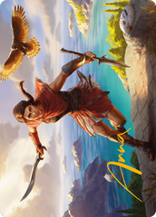 Kassandra, Eagle Bearer Art Card (Gold-Stamped Signature) (ASACR-006) - Assassin's Creed Art Series (Borderless) | Grognard Games