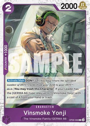 Vinsmoke Yonji (OP06-066) (Jolly Roger Foil) (OP06-066) - Premium Booster -The Best- Foil | Grognard Games