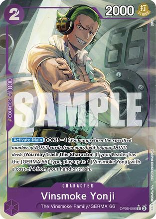 Vinsmoke Yonji (OP06-066) (Full Art) (OP06-066) - Premium Booster -The Best- Foil | Grognard Games