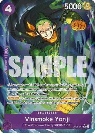 Vinsmoke Yonji (OP06-067) (Full Art) (OP06-067) - Premium Booster -The Best- Foil | Grognard Games