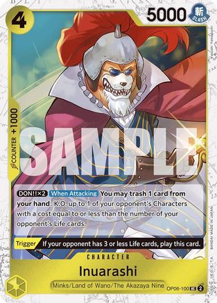 Inuarashi (Jolly Roger Foil) (OP06-100) - Premium Booster -The Best- Foil | Grognard Games