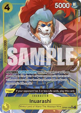 Inuarashi (Full Art) (OP06-100) - Premium Booster -The Best- Foil | Grognard Games