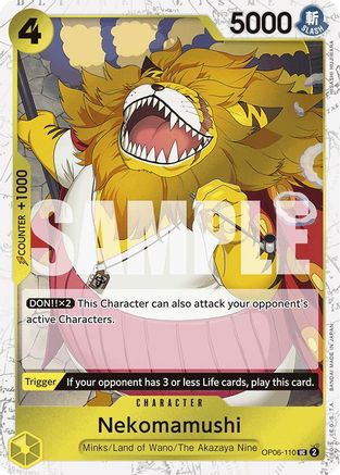 Nekomamushi (Jolly Roger Foil) (OP06-110) - Premium Booster -The Best- Foil | Grognard Games