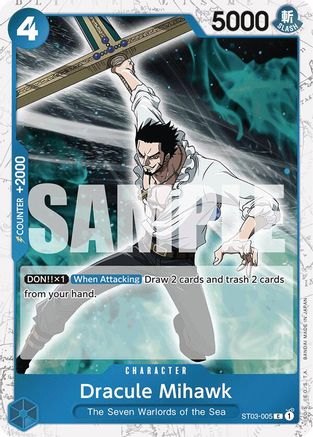 Dracule Mihawk (ST03-005) (Jolly Roger Foil) (ST03-005) - Premium Booster -The Best- Foil | Grognard Games