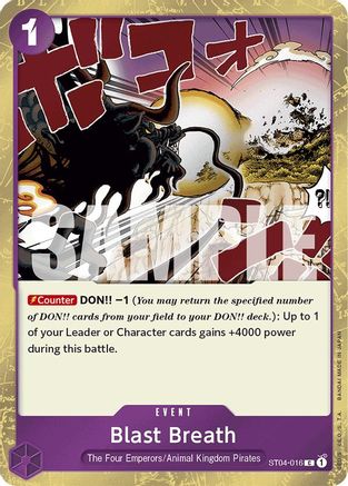 Blast Breath (Jolly Roger Foil) (ST04-016) - Premium Booster -The Best- Foil | Grognard Games