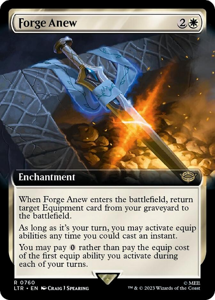 Forge Anew (Extended Art) (Surge Foil) [The Lord of the Rings: Tales of Middle-Earth] | Grognard Games