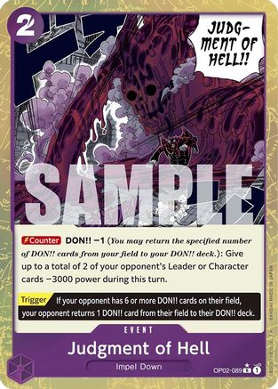 Judgment of Hell (Textured Foil) (OP02-089) - Premium Booster -The Best- Foil | Grognard Games