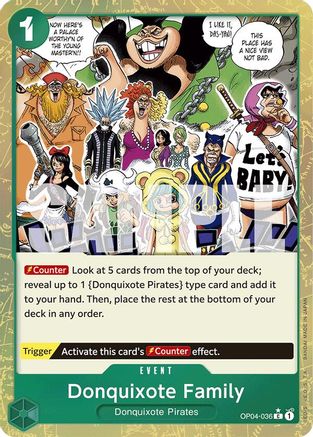 Donquixote Family (Textured Foil) (OP04-036) - Premium Booster -The Best- Foil | Grognard Games