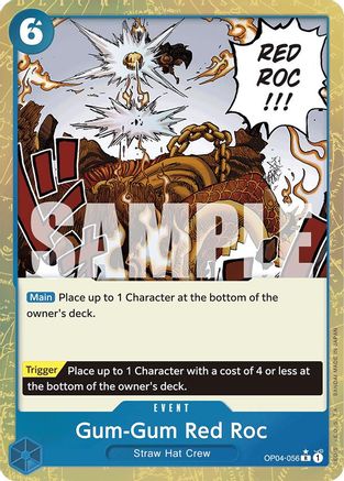 Gum-Gum Red Roc (Textured Foil) (OP04-056) - Premium Booster -The Best- Foil | Grognard Games