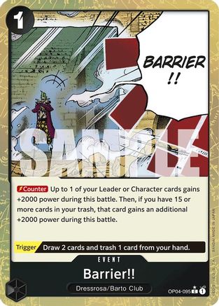 Barrier!! (Textured Foil) (OP04-095) - Premium Booster -The Best- Foil | Grognard Games