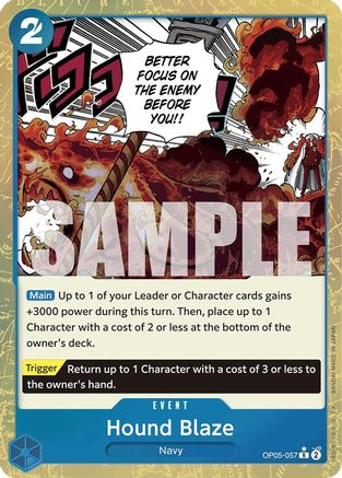 Hound Blaze (Textured Foil) (OP05-057) - Premium Booster -The Best- Foil | Grognard Games