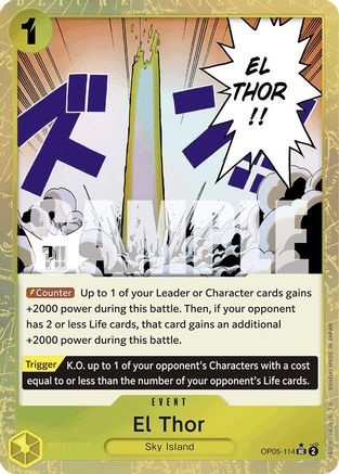 El Thor (Textured Foil) (OP05-114) - Premium Booster -The Best- Foil | Grognard Games