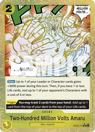Two-Hundred Million Volts Amaru (Textured Foil) (OP05-115) - Premium Booster -The Best- Foil | Grognard Games