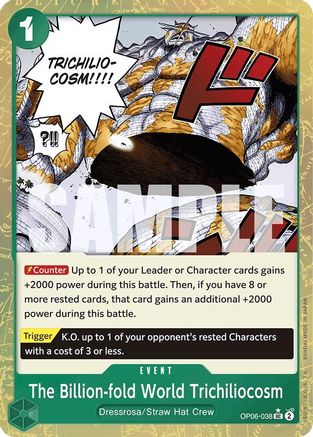 The Billion-fold World Trichiliocosm (Textured Foil) (OP06-038) - Premium Booster -The Best- Foil | Grognard Games
