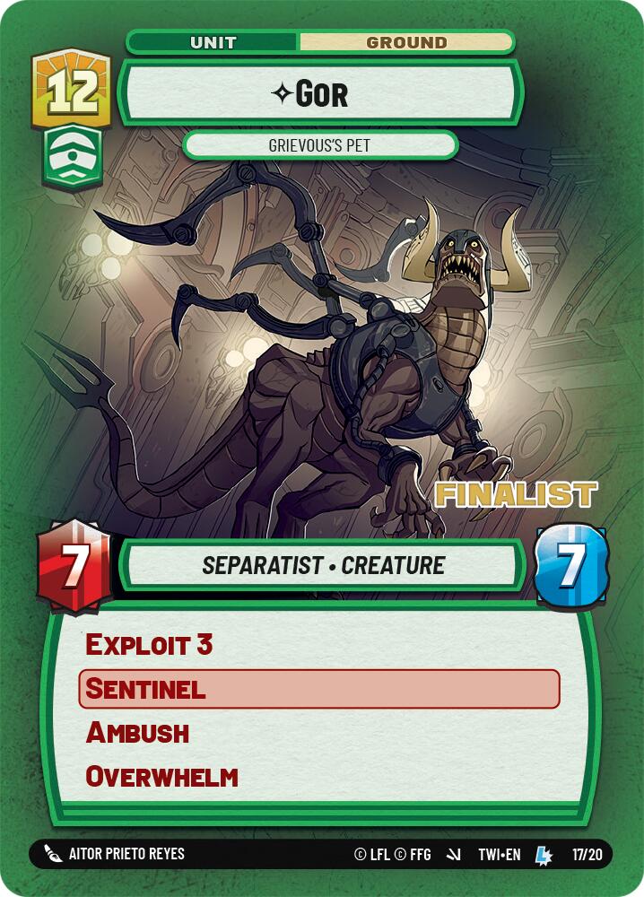 Gor - Grievous's Pet (17/20) (Finalist) (17/20) [Store Showdown Promos] | Grognard Games