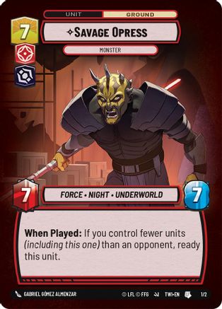 Savage Opress - Monster (1/2) (1/2) [Store Showdown Promos] | Grognard Games