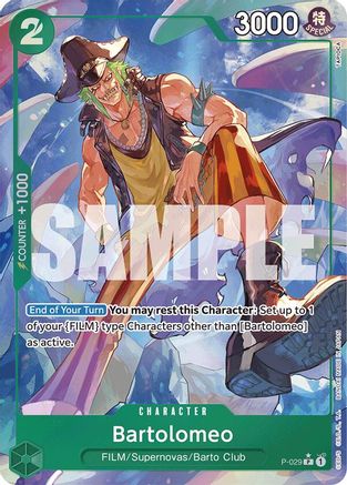 Bartolomeo (P-029) (Full Art) (P-029) - Premium Booster -The Best- Foil | Grognard Games