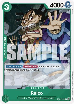 Raizo (Reprint) (OP01-052) - Premium Booster -The Best- | Grognard Games