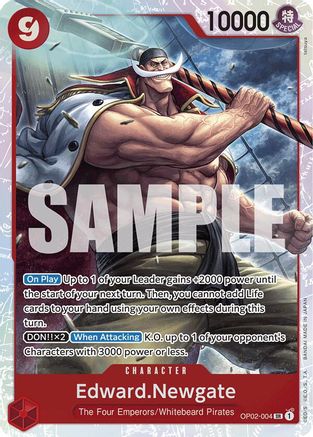 Edward.Newgate (Reprint) (OP02-004) - Premium Booster -The Best- Foil | Grognard Games