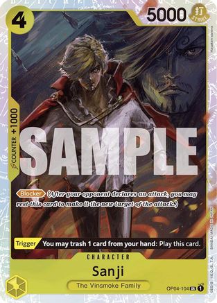 Sanji (Reprint) (OP04-104) - Premium Booster -The Best- Foil | Grognard Games
