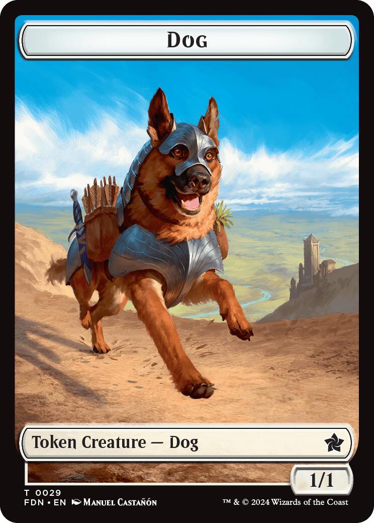 Dog // Beast (0033) Double-Sided Token [Foundations Tokens] | Grognard Games