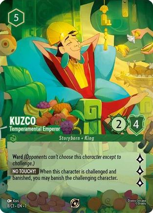 Kuzco - Temperamental Emperor (8) - Disney Lorcana Promo Cards Holofoil | Grognard Games