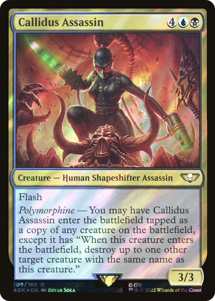 Callidus Assassin (Surge Foil) [Universes Beyond: Warhammer 40,000] | Grognard Games